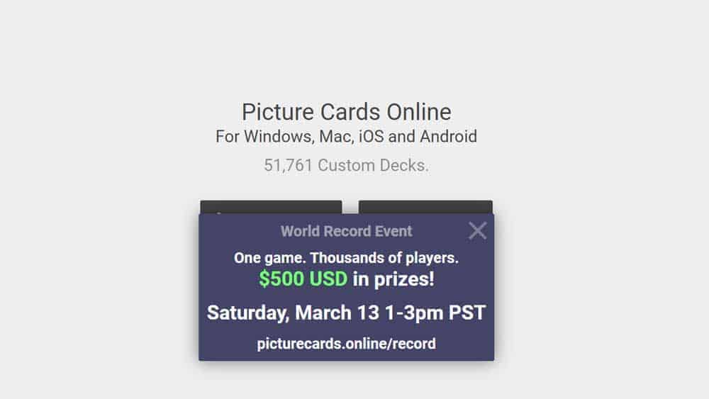 picture card online - online card game