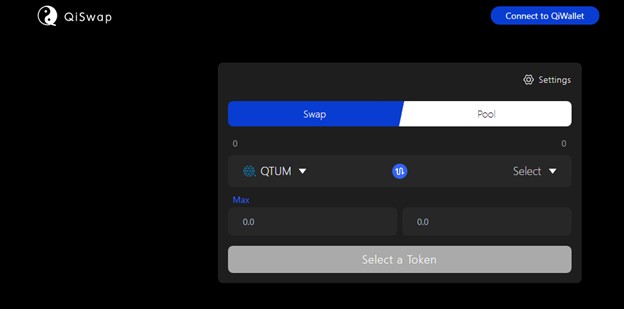 QI swap decentralized exchange qtum blockchain