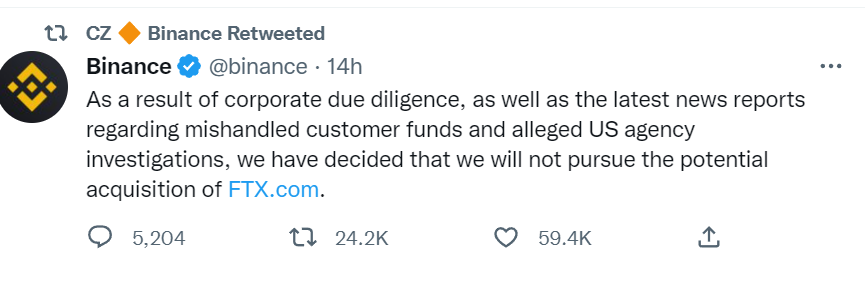 Why Binance decided to walk away from the deal to buy FTX? Why Binance decided to walk away from the deal to buy FTX? 1
